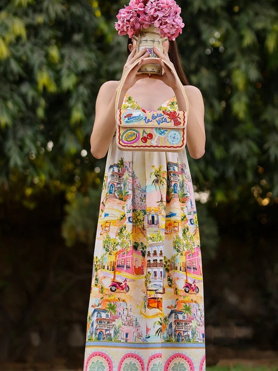 America & Beyond Handbags - NWT Viral America & Beyond Riviera Chic “La Dolce Vita” Beaded Bag